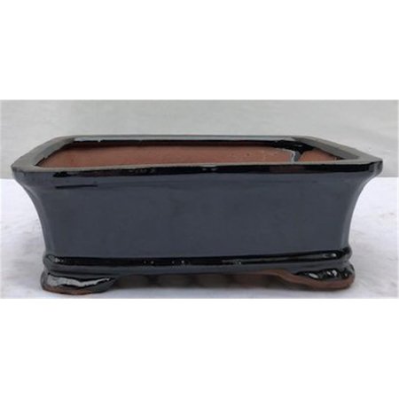 PAISAJE Ceramic Bonsai Pot, Black - Rectangle PA2529851